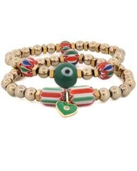 Ebru Jewelry - African & Beaded Heart Charm Bracelet Set - Lyst