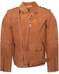 Zasta Studio - Empress Camel Biker Leather Jacket - Lyst