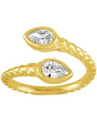Artisan - 14K Pear Diamond Bezel Open Ring - Lyst