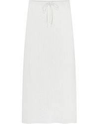 Rave on Trend - Crinkle Cotton Midi Skirt-Lined - Lyst