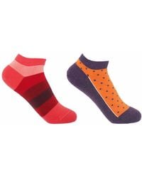 Peper Harow - Made in England - Block Stripe & Polka Organic Trainer Socks Bundle - Lyst