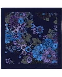 lords of harlech - Hudson Marco Floral Merino Handkerchief Pocket Square - Lyst
