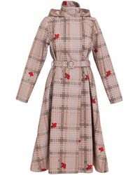 RainSisters - Neutrals Coat With Front Pleats: Blush Of The Crown - Lyst