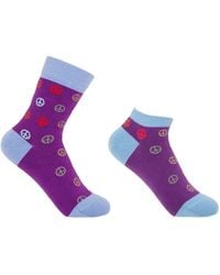 Peper Harow - Made in England - Peace Luxury Crew & Trainer Socks Bundle - Lyst