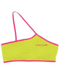 Kapture - Dayglow One Shoulder Recycled Bikini Top - Lyst
