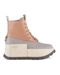 United Nude - Vegetan Leather Lace-Up Combat Boots - Lyst