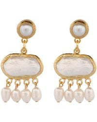 Ebru Jewelry - Cleopatra Pearl & Tassel Earrings - Lyst
