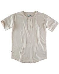 &SONS Trading Co - Neutrals &Sons The New Elder Henley Short Sleeve Shirt Raw - Lyst