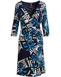 Conquista - Abstract Print Crossover Dress - Lyst