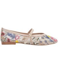 Prologue Shoes - Neutrals Fauna Mesh Mary Jane Flats - Lyst
