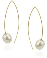 MOUNIR LONDON - Pearl Fish Hook Earrings - Lyst