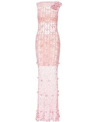 Andreeva - Vanilla Handmade Maxi Crochet Dress - Lyst