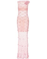 Andreeva - Vanilla Handmade Maxi Crochet Dress - Lyst