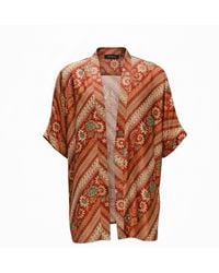 ORIGIN OF HEARTS - Neutrals Imai Contemporary Satin Kimono Shirt - Lyst