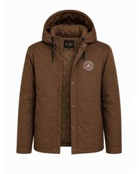Chic Urban - Urban Drift Khaki Zip Hoodie - Lyst