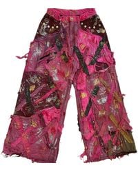 Zasta Studio - Wearable Ruins Wide Leg Denim Pants Four - Lyst