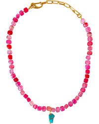 Smilla Brav - Pink Agate Necklace Kendall - Lyst