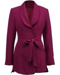 Smart and Joy - Long Tailor Knot On Waist Blazer - Lyst