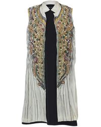 Saniya Khan - Neutrals Autumnal Jewel Charmeuse Vest Dress - Lyst