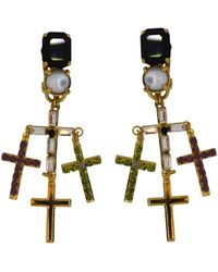 Vickisarge - The Four Cross Earrings - Lyst