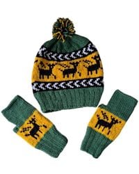 Springmoonatelier - Handmade New Year Wool Hat And Glove Set - Lyst