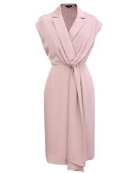 Smart and Joy - Mat Satin Asymmetric Draped Panel Dress - Lyst