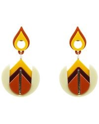 Gissa Bicalho - Handmade Earring Iolanda Mod Burgundy - Lyst