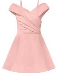 Tia Dorraine - Easy To Love Flared Satin Mini Dress - Lyst
