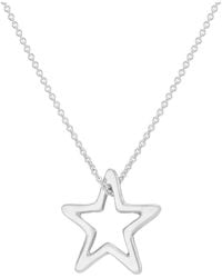 Posh Totty Designs - Sterling Silver Open Star Necklace - Lyst