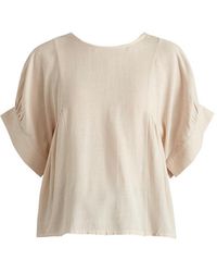 Paisie - Neutrals Relaxed Fit Top With Back Bow Detail - Lyst