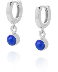 Nellou Jewellery - Gem Hoop Birthstone Earrings September Sterling - Lyst