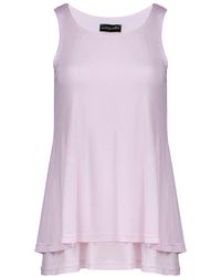Conquista - Soft Layered A-Line Tunic Top With Back Slit - Lyst