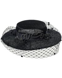 Misa Harada Millinery - Nina Shallow Boater Headdress - Lyst