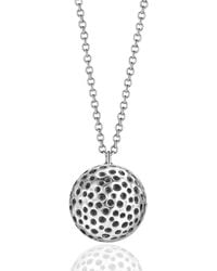 Unaloe - Sterling Sphere Necklace For – Minimalist Ball Pendant Jewellery Gift For Her - Lyst