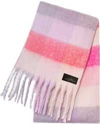 Chanel Joan Elkayam - Checkered Large Fringed Cashmere-Blend Winter Scarf - Lyst