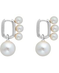 Ora Pearls - Aetia Trio & Xl Pearl Hoop Earrings - Lyst