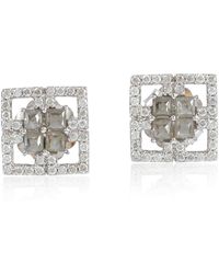 Artisan - 18K Ice Diamond & Diamond Stud Earrings - Lyst