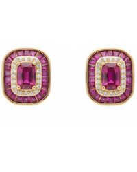 LÁTELITA London - Great Gatsby Stud Earrings Ruby - Lyst