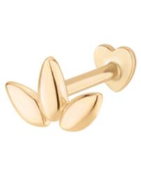 Vanhi - 14K Solid Lotus Flat Back Stud - Lyst
