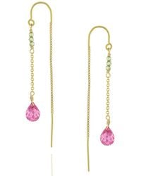 MOUNIR LONDON - Beaded Briolette Threader Earrings - Lyst