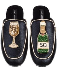 Laines London - Classic Mules With Milestone 50Th Birthday Champagne Brooches - Lyst