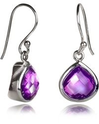 The Jewellery Store London - Pear-Shaped Amethyst Earrings - Lyst