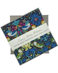 Lime Tree Design - Single Boxed Hanky Made With Liberty Fabric Strawberry Thief - Lyst