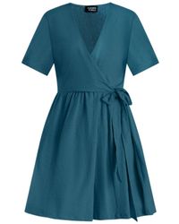 Known Supply - Faux Wrap Dress - Lyst