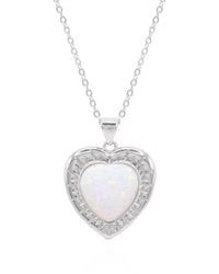 Luna Charles - Cora Opal Heart Necklace - Lyst