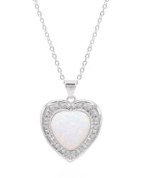 Luna Charles - Cora Opal Heart Necklace - Lyst