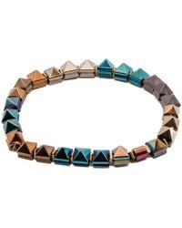 Ebru Jewelry - Fancy Hematite Stone Beaded Ankle Bracelet - Lyst