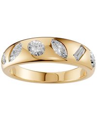 Aya Fine Jewelry - Mixed Shape Lab Diamond Flush Set Geometric Statement Ring - Lyst
