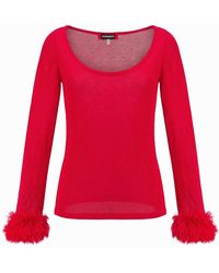 Andreeva - Knit Top With Handmade Knit Cuffs - Lyst