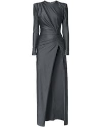 AGGI by HALEWSKI - Adriana Smokey Pearl Maxi Evening Dress - Lyst